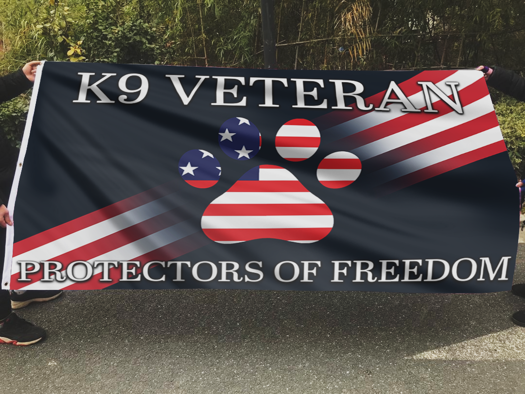 K9 Heroes Protectors Freedom Flag