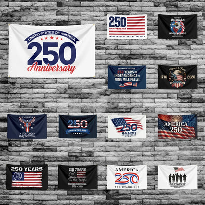 Patriotic 250th Anniversary Celebration Outdoor Flag