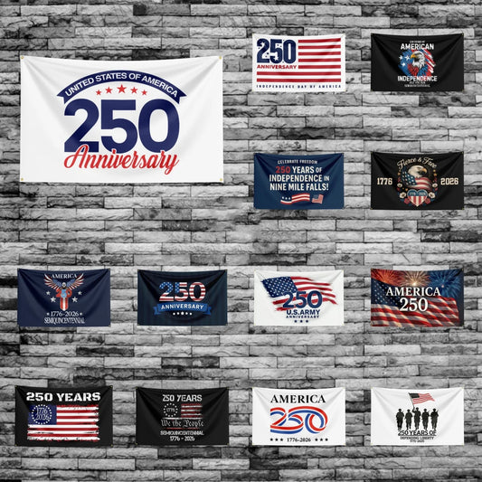 Patriotic 250th Anniversary Celebration Outdoor Flag