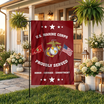Proud Marine Corps Garden Flag