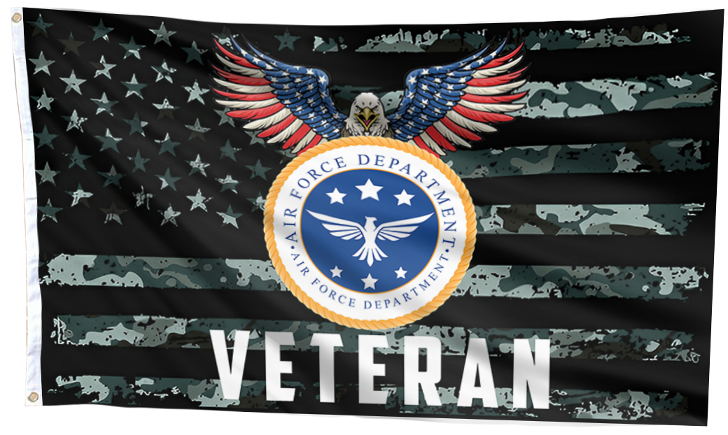 Patriotic Eagle Veteran Tribute Flag