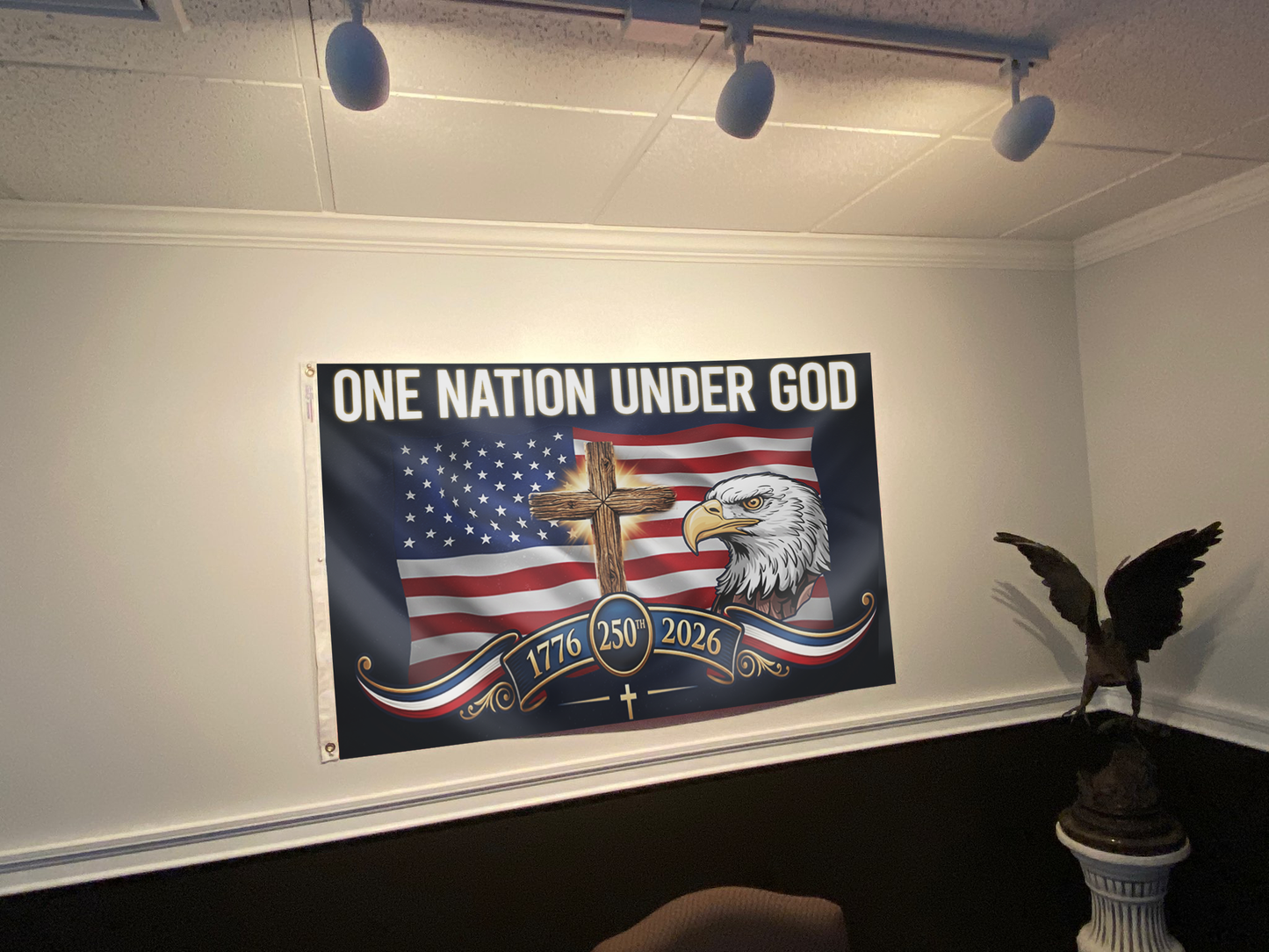 Liberty Eagle Cross Patriotic Flag
