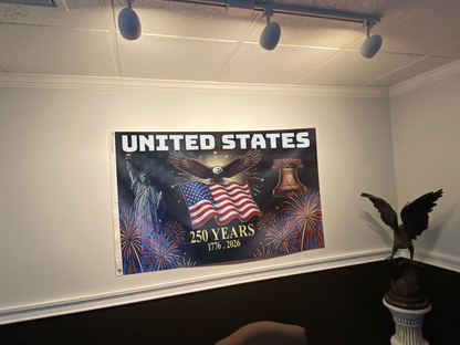 Patriotic Bell and Eagle Flag
