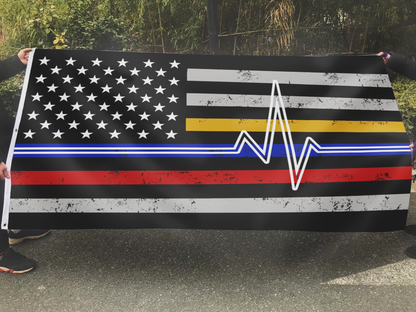 Heartbeat First Responders Support Flag