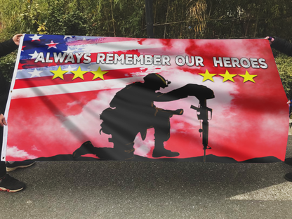 Remember Our Heroes Memorial Flag