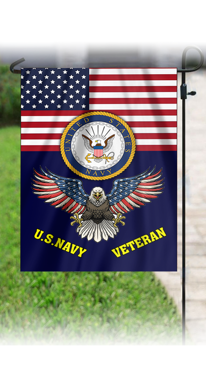Navy Veteran Yard Pride Flag
