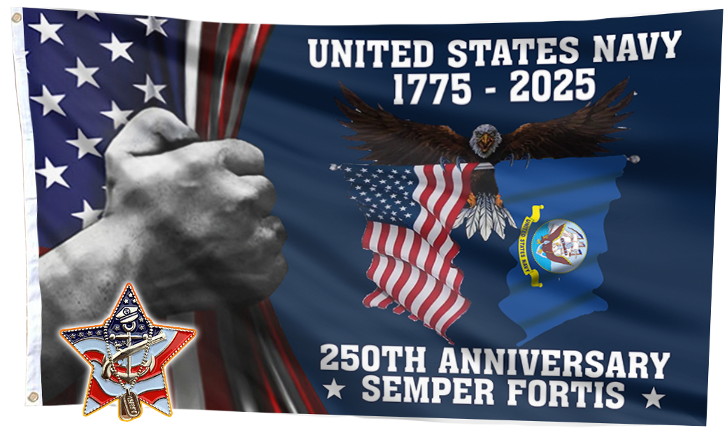 Navy 250th Tribute Flag Set