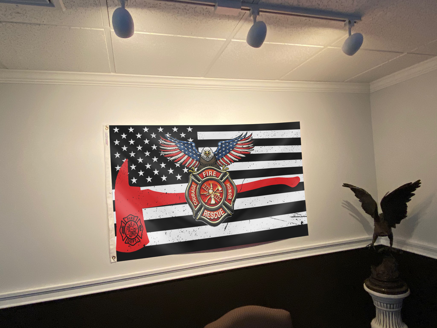 Courage and Honor Firefighter Flag
