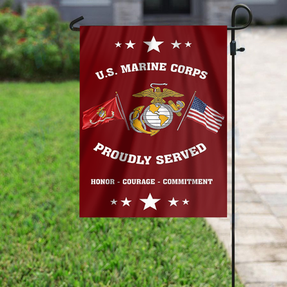 Proud Marine Corps Garden Flag
