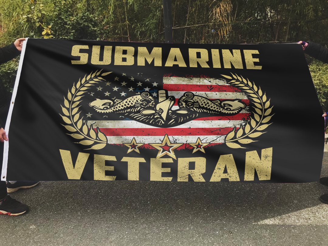 Classic Submarine Veteran Pride Flag