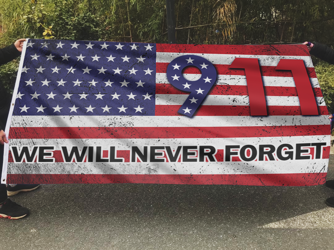 Never Forget 9/11 Memorial Flag
