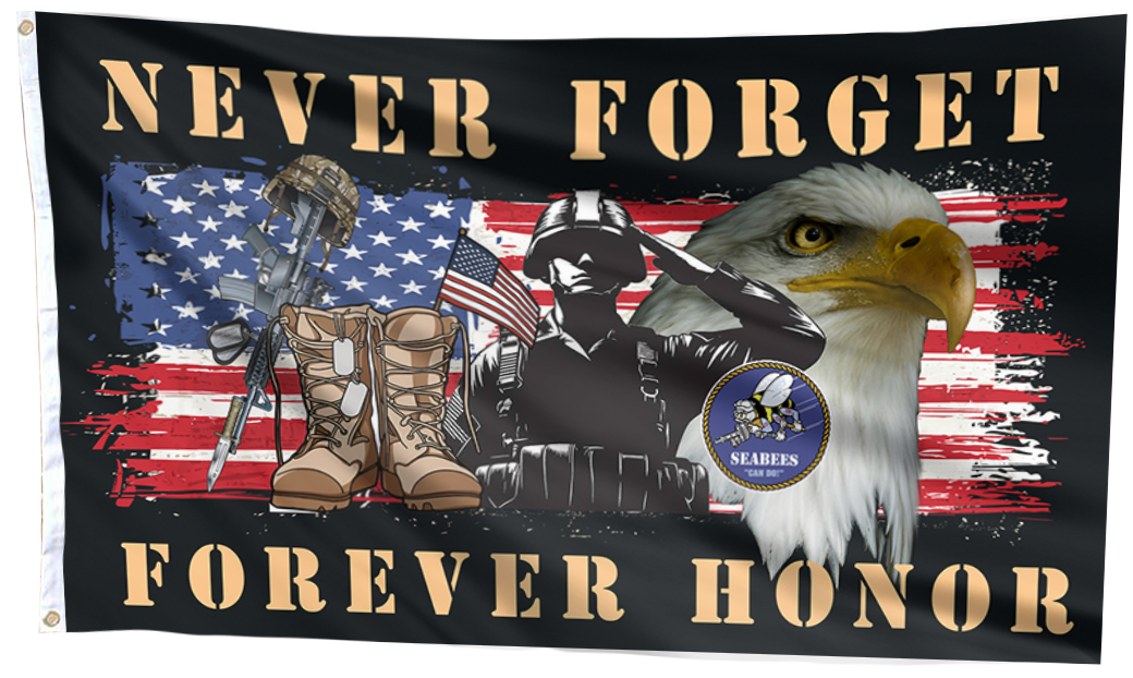Never Forget Honor Memorial Tribute Flag