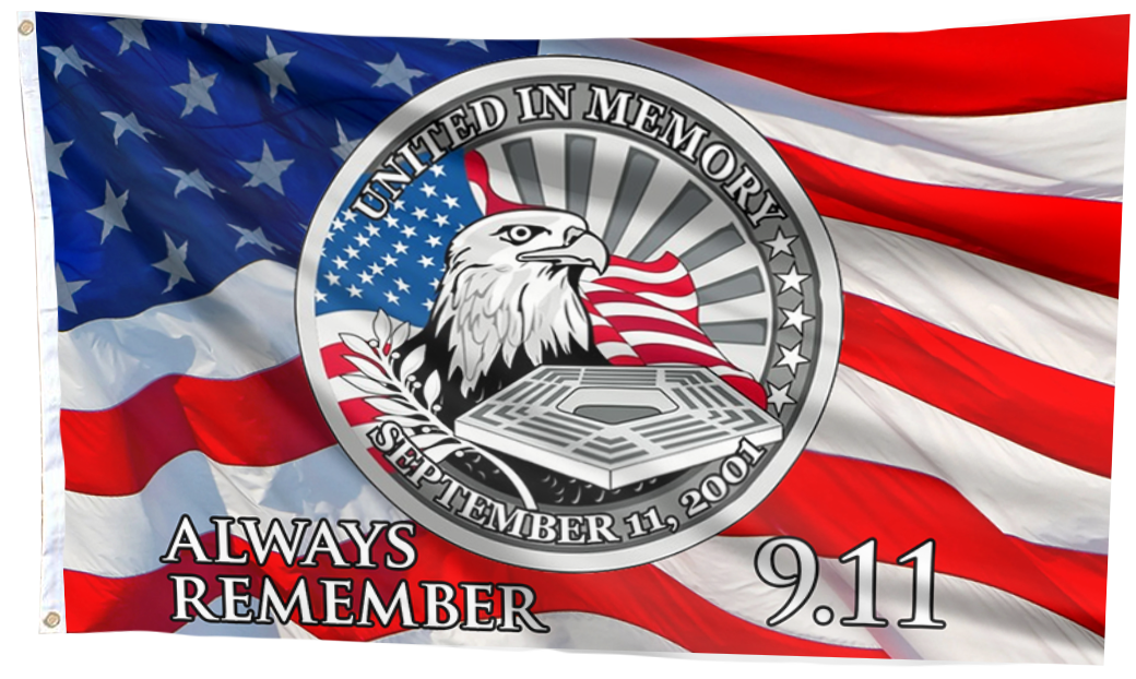 Always Remember Eagle Tribute Flag