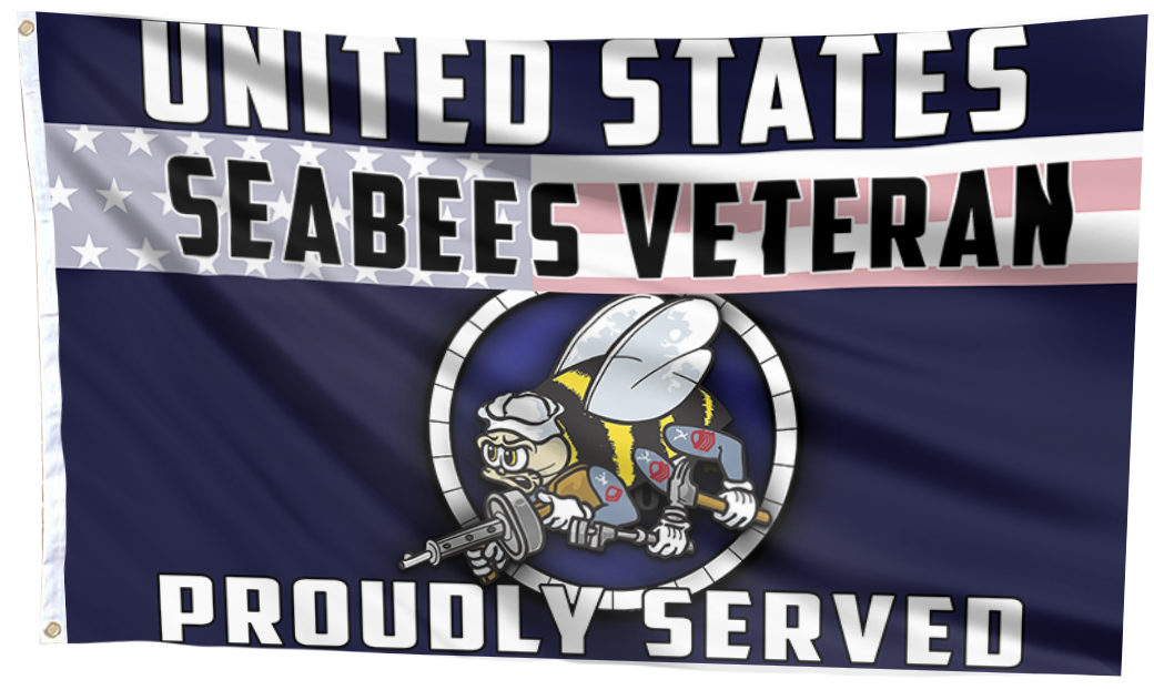 Proud Seabees Veteran Flag