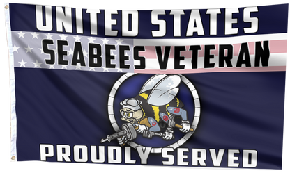 Proud Seabees Veteran Flag