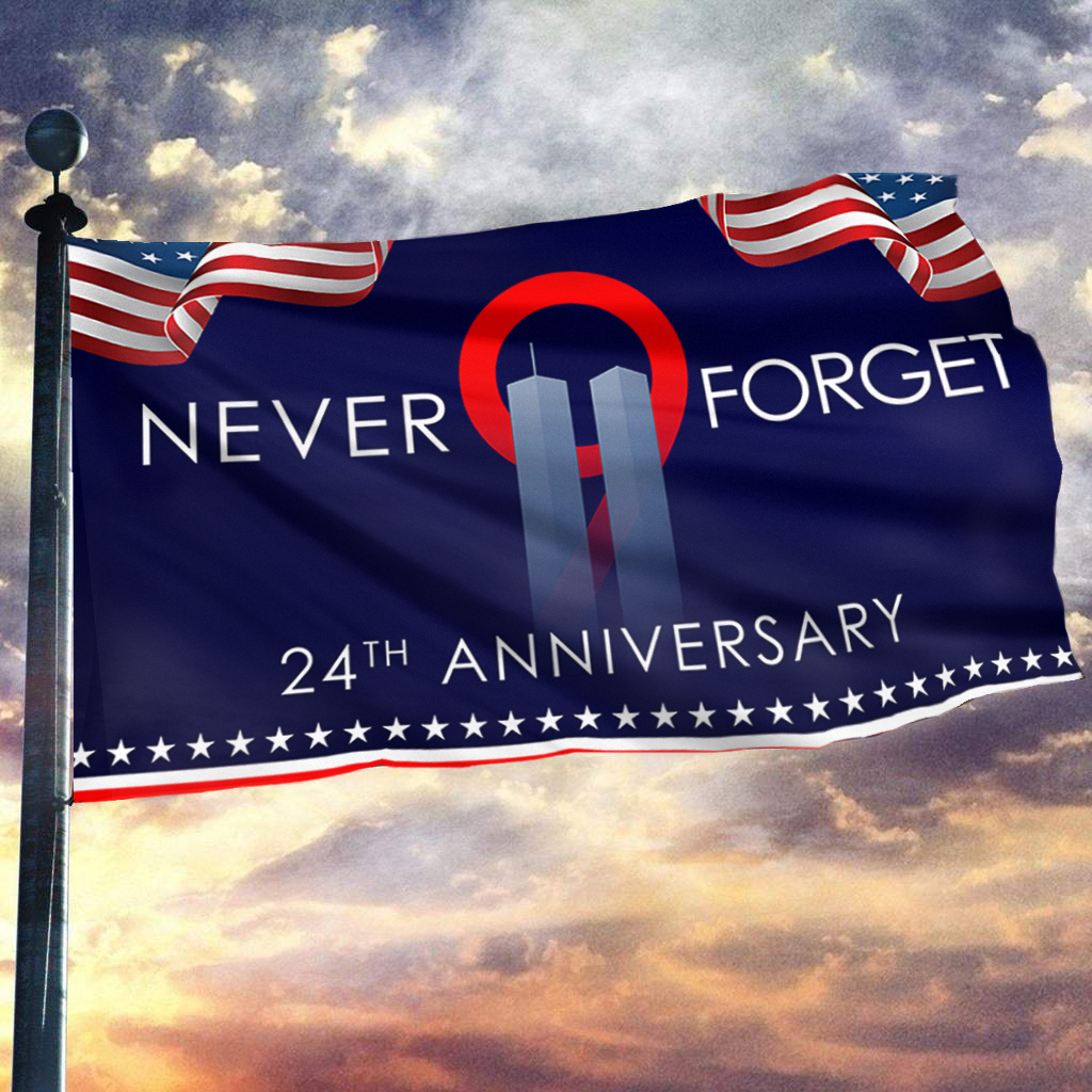 Never Forget Anniversary Memorial Flag
