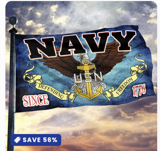 Navy Defending Freedom USN Flag