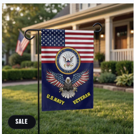 Navy Veteran Yard Pride Flag