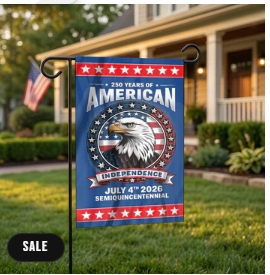 Patriotic Yard Welcome Garden Flag