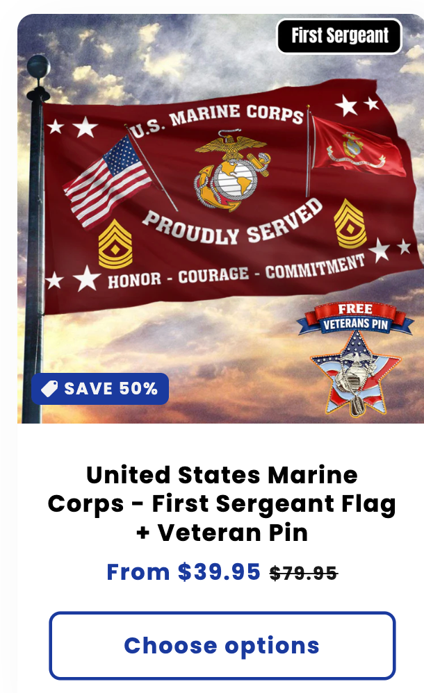 United States Marine Corps First Sergeant Flag
