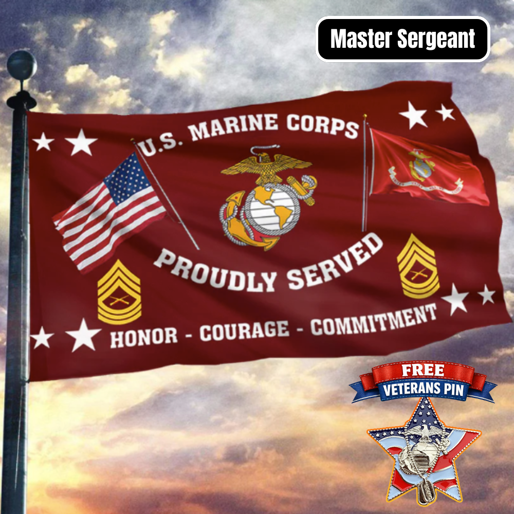 United States Marine Corps - Master Sergeant Flag