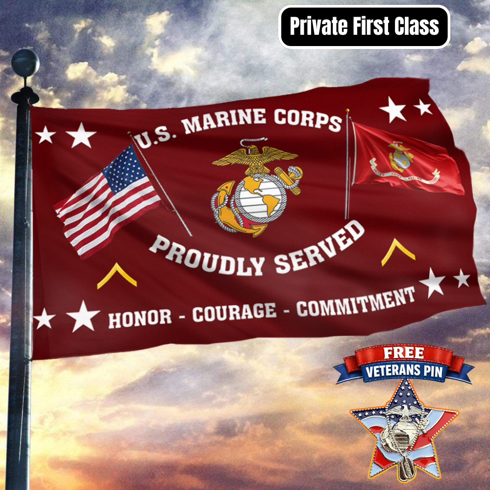 United States Marine Corps - Private First Class Flag