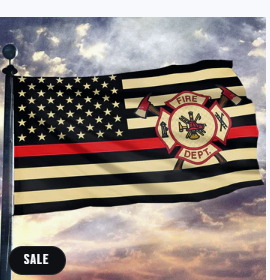Valor Thin Red Line Flag